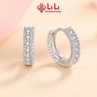 Bông tai bạc nữ LiLi S925 đính kim cương Moissanite cao cấp tròn cỡ nhỏ Guinevere LILI_348539