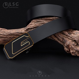 (Full Hộp) Thắt lưng da nam LISANGO cao cấp LS033, dây nịt nam bản 3.3cm mặt hợp kim khóa tự động.