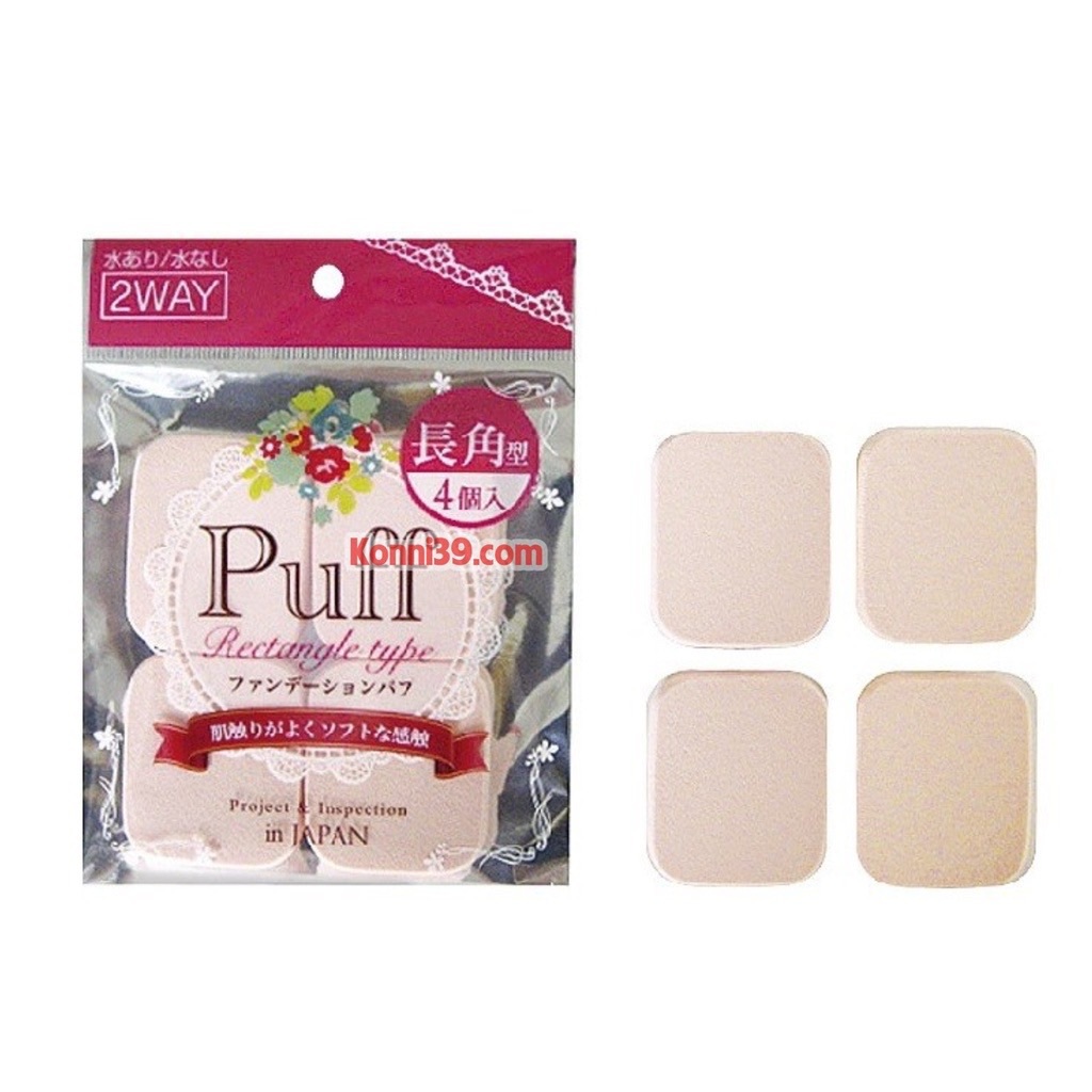 Mút trang điểm Makoto gói 4 chiếc