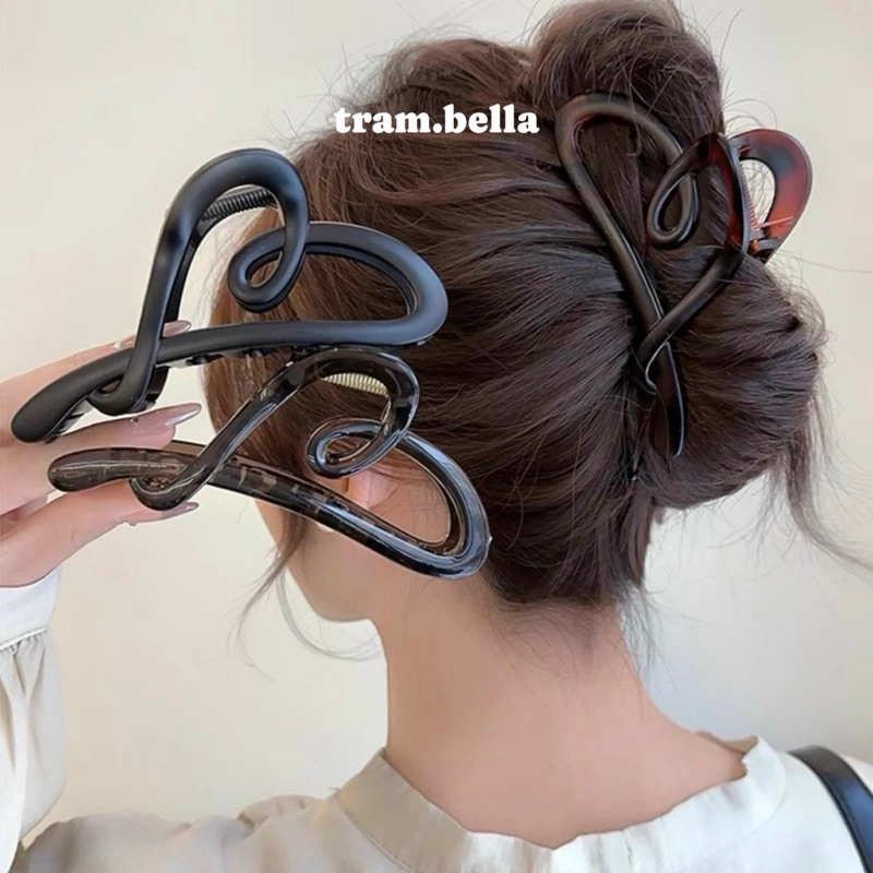 Kẹp tóc càng cua Tim cỡ Lớn Hàn Quốc