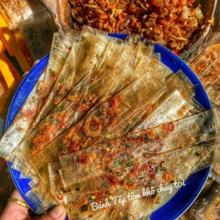Bánh tráng dẻo cuộn tép tôm khô cháy tỏi Luxury combo 5 bịch