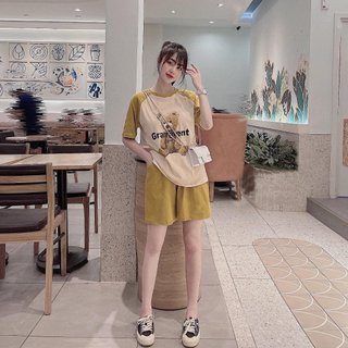Bộ mặc nhà nữ mùa hè , đồ bộ bigsize chất cotton Gemmy House in chữ  Gra