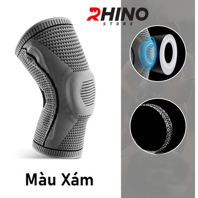 Băng bảo vệ đầu gối Rhino P7719 (1 chiếc) Bó gối thể thao Đai bảo vệ khớp gối - Hàng chính hãng