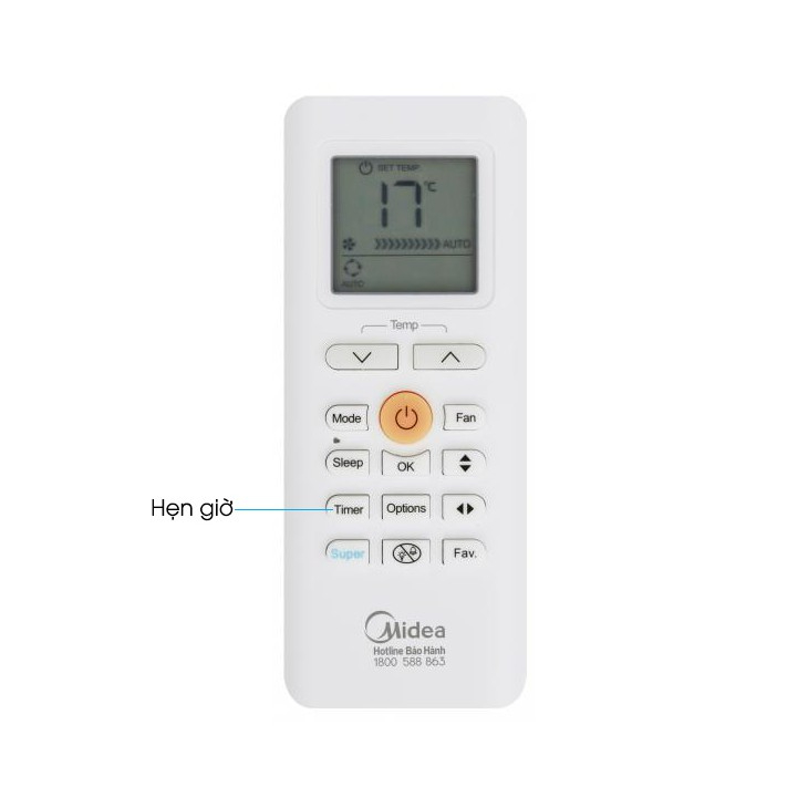 Điều Khiển Remote Máy Lạnh MIDEA  Có Nút Vàng Mẫu Mới 2020 -  Remote Máy Lạnh MIDEA  Có Nút Nguồn Và