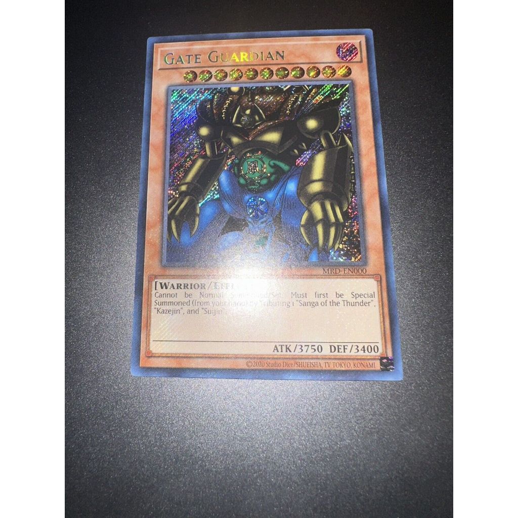 mã cổ MRD Secret rare Lá bài thẻ bài Yugioh Tam Đại Ma Thần Gate Guardian - Tặng bọc bài nhựa bảo qu