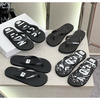  Dép tông nam nữ D2 cao su non ép xốp 2 lớp dập hoạ tiết vân hoa monogram quai đúc nổi chữ 
