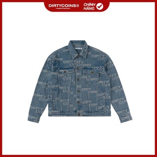 Áo Khoác DirtyCoins Frayed Logos Denim Jacket - Blue Wash