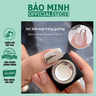 Gel vẽ metal , Gel kim loại tráng gương siêu bóng - Gel vẽ móng metal inox nail