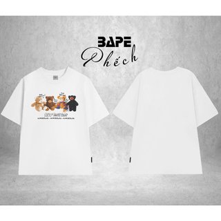 ÁO THUN ADLV TEDDY BEAR DOLL FRIEND SHORT SLEEVE FORM RỘNG NAM NỮ VẢI COTTON CAO CẤP - BAPE PHẾCH
