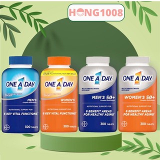 Viên uống One a day Men's , Women's 50+ Multivitamin 300 viên của Mỹ - Bổ sung vitamin tổng hợp men women