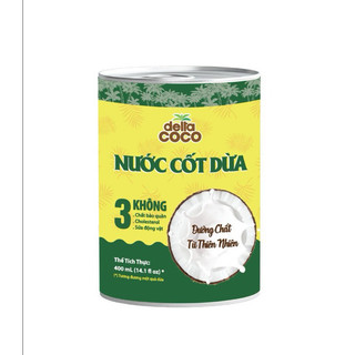 Nước Cốt Dừa Bến Tre Delta CoCo lon 400ml