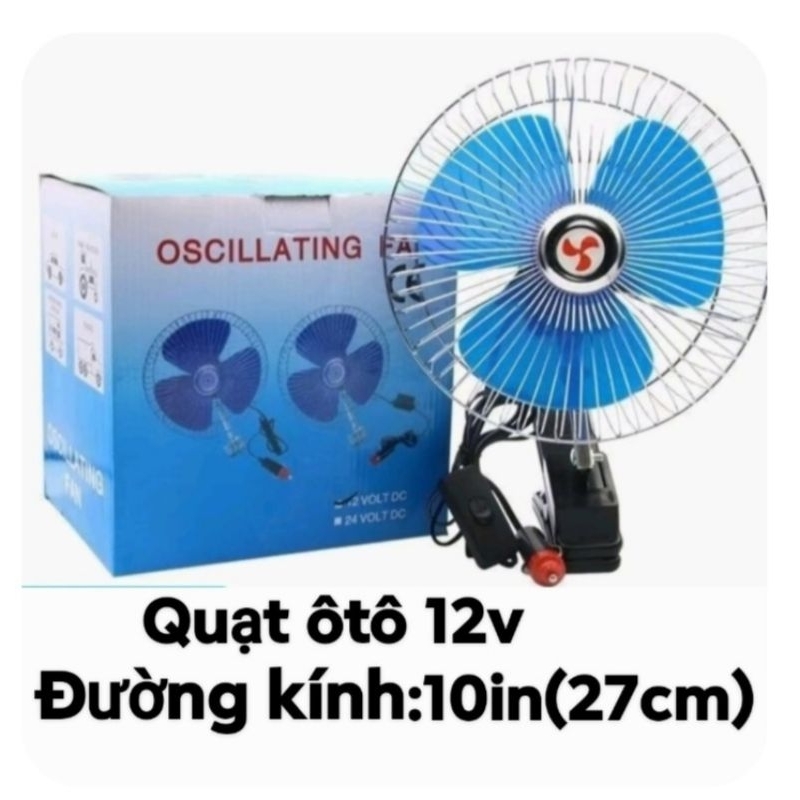 Quạt ôtô 12v ,quạt kẹp bình 12v dùng cho các loại xe hơi sử dụng bình điện 12v hoặc làm quạt dự phòn