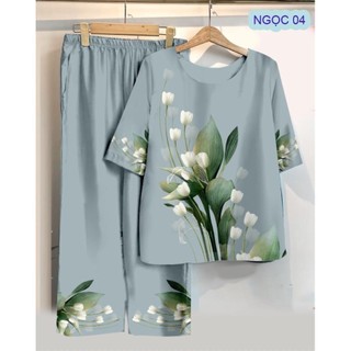 Đồ bộ lụa trung niên cao cấp mềm mịn dành tặng bà tặng mẹ ý nghĩa