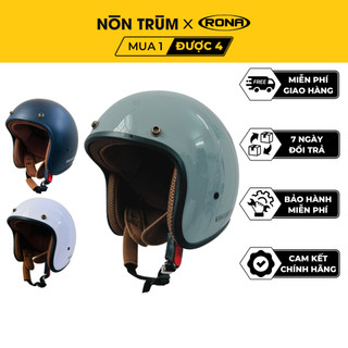 Mũ bảo hiểm 3/4 Rona r10 helmet cho nam và nữ đi xe máy chính hãng bảo hành 12 tháng tại hệ thống nón bảo hiểm Nón Trùm