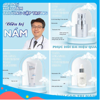 Bộ 3 YAKA Sữa Rửa Mặt, Serum Nám, Kem Nám