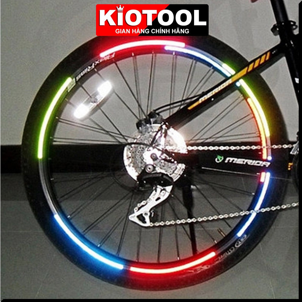 Tem dán vành phản quang xe đạp Kiotool an toàn đạp đêm