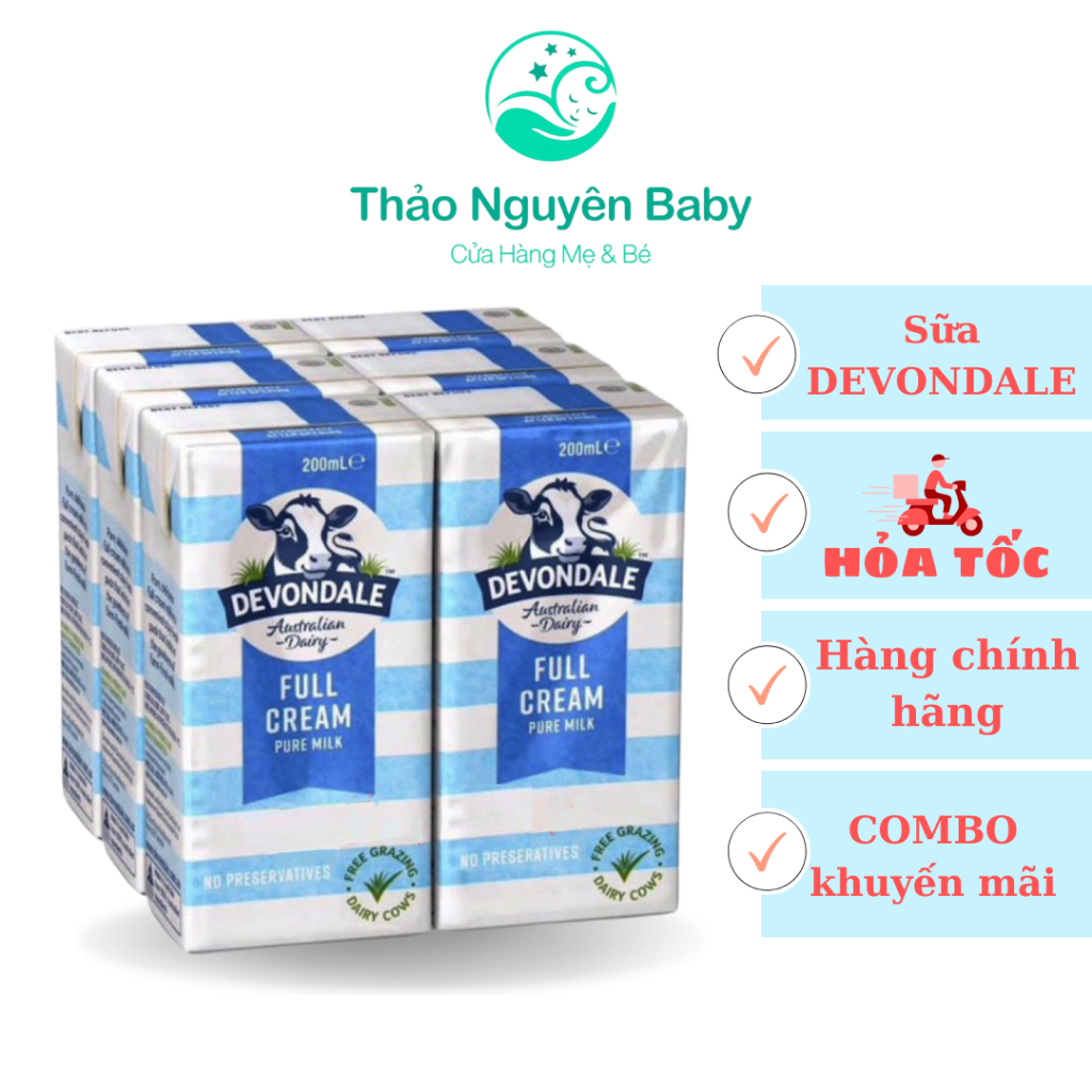 [HÀNG SẴN - Date 2026] Sữa Tươi DEVONDALE 200ML - Sữa Tươi Úc