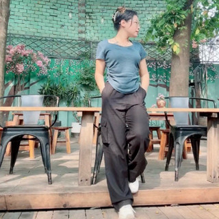 Áo crop top cổ vuông nhún eo tay ngắn - vnxk