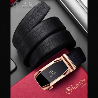 Thắt lưng nam LISANGO cao cấp LS051, da bò bản rộng 3.5cm mặt hợp kim khóa tự động, thiết kế thời trang sang trọng.