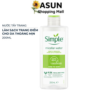 Nước Tẩy Trang Simple Dành Cho Da Nhạy Cảm Kind To Skin Micellar Cleansing Water 200ml