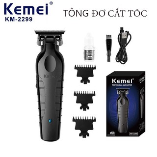 Tông đơ cắt tóc bấm viền. Tông đơ cắt tóc chấn viền cao cấp Kemei 2299, Tông Đơ Bấm Viền Chính Hãng