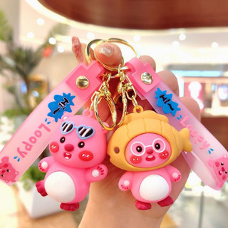 Móc khóa cặp đôi loppy heo hồng loopy mập béo