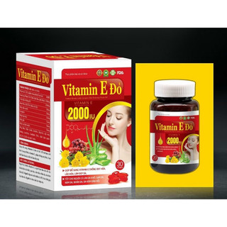 Viên uống đẹp da vitamin E đỏ 2000IU chống lão hóa, giảm thâm nám, cung cấp dưỡng chất sáng mịn da