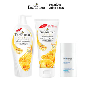 Kem chống nắng dưỡng ẩm Bio-Essence Bio-Water B5 SPF50+ PA+++ 40ml + Dầu gội  + Dầu xả Enchanteur Charming 150g