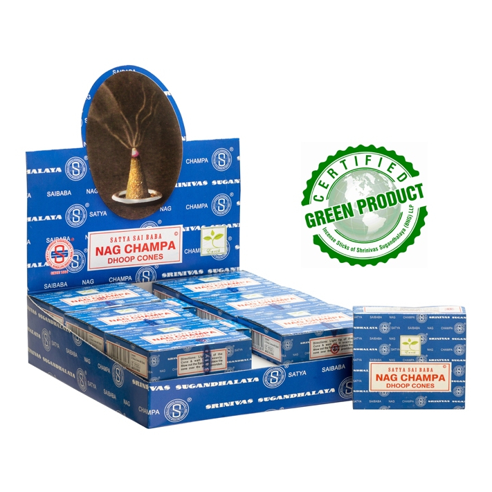 Nụ trầm Satya cao cấp, nụ trầm thảo mộc ấn độ, nhang nụ dhoop cones (12 nụ)