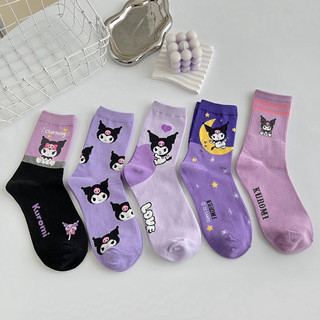 Tất vớ chân cao cổ hoạt hình Sanrio Kuromi dễ thương