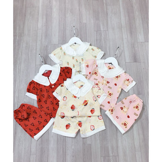 Bộ pijama lụa mango bé gái 8-36kg chất mát,không nhăn