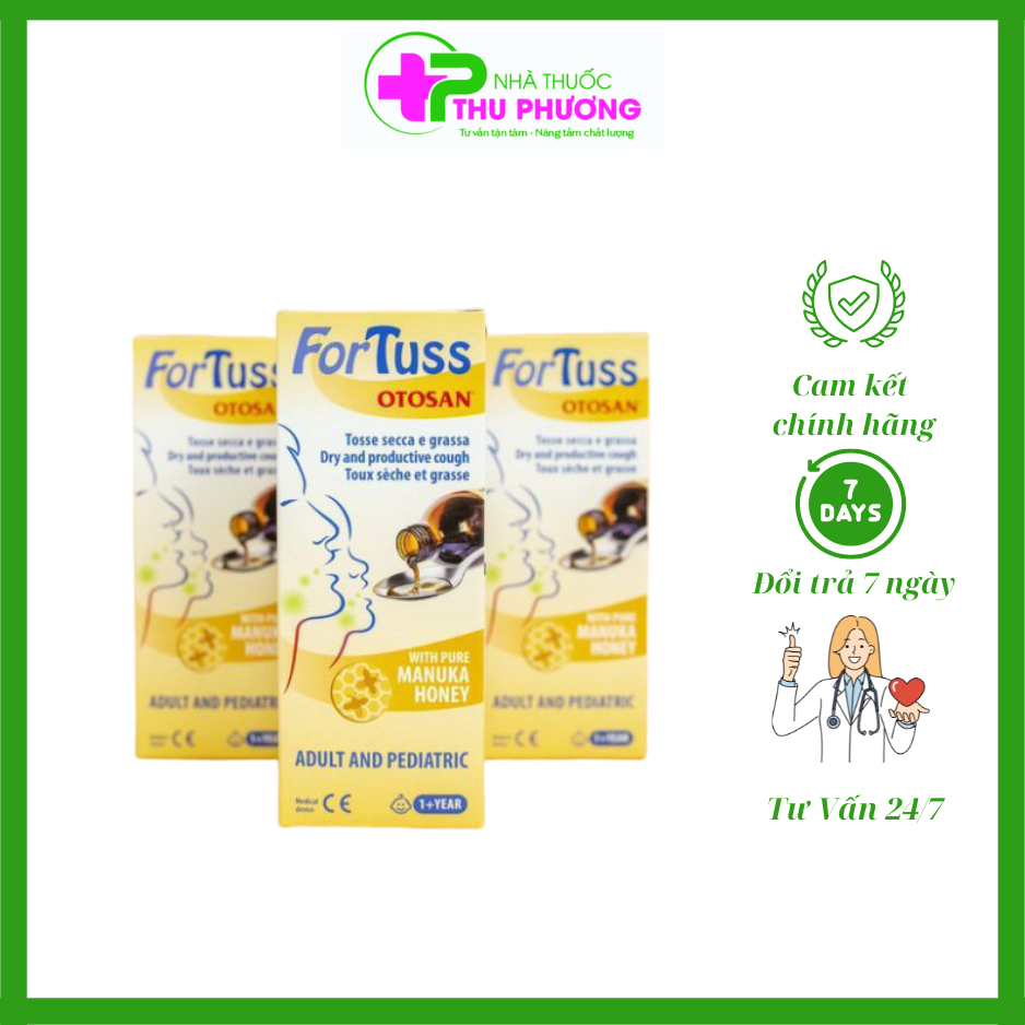 Siro Fortuss Otosan - Giúp bé giảm ho, tiêu đờm làm dịu họng bé LineaBon K2+D3