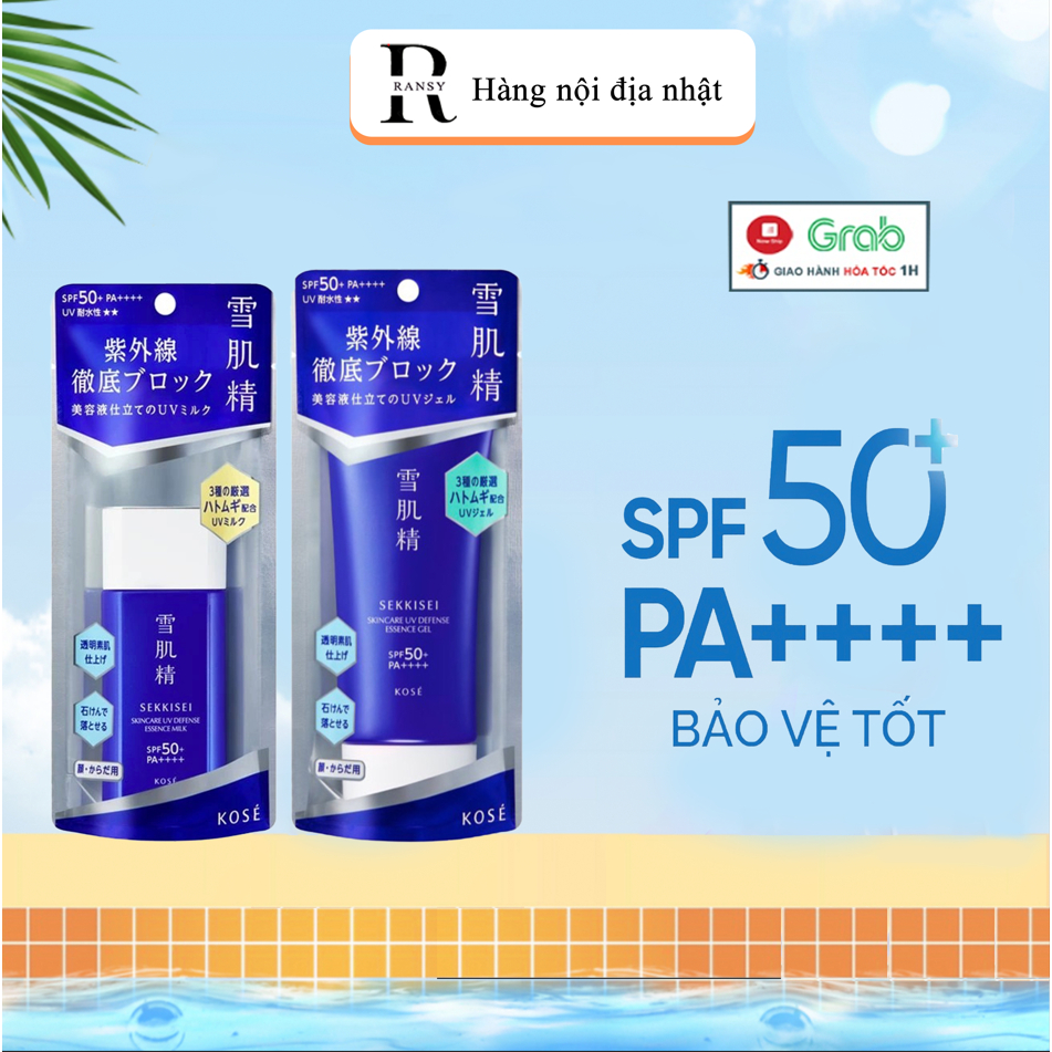Kem chống nắng Kose Sekkisei SPF50+ PA++++ chống nước , dưỡng chính hãng Nội Địa Nhật Bản