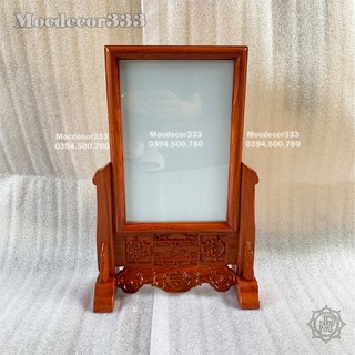 Khung ảnh để ban thờ triện đơn gỗ Hương nhiều kích cõ