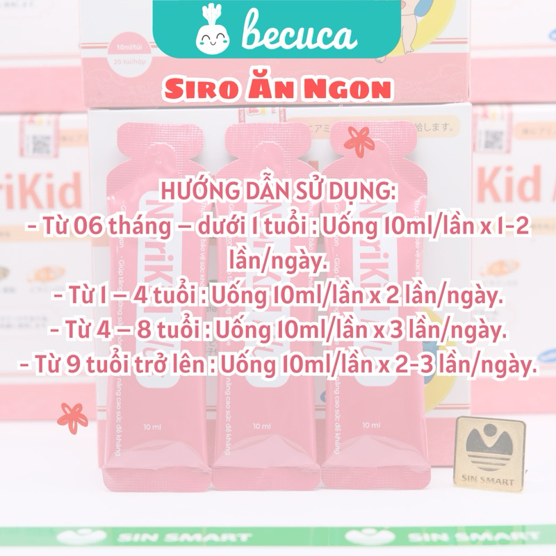Siro Ăn Ngon Norikid Plus / Si rô Norikid Cho Bé Của Nhật Bản hộp 20 ống