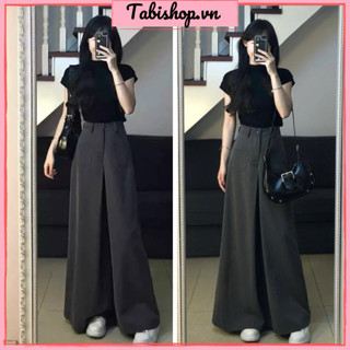 Set quần ống rộng lưng cao kèm áo thun ngắn tay TABISHOP Set đồ nữ sang chảnh kiểu dáng basic không kén dáng dễ mặc(22)