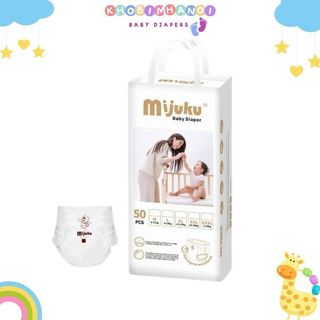 Tã quần/ tã dán cao cấp mijuku bịch 50 miếng size từ s dán đến 5xl quần siêu thấm hút, mỏng nhẹ