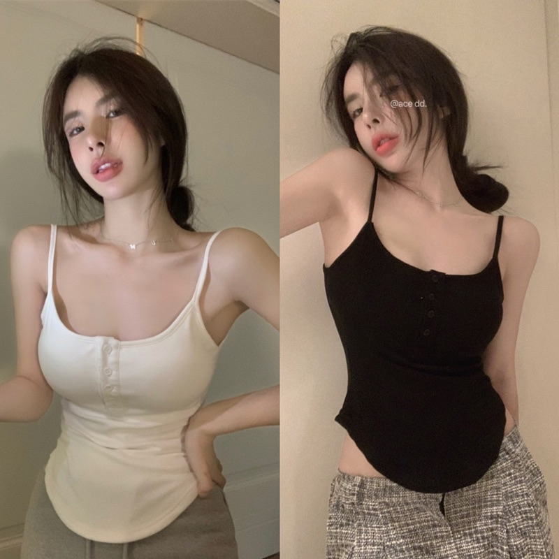 Áo Hai Dây Nữ Mẫu Mới Hót Nhất Năm Có 3 Cúc Phong Cách LO1 | BigBuy360 - bigbuy360.vn