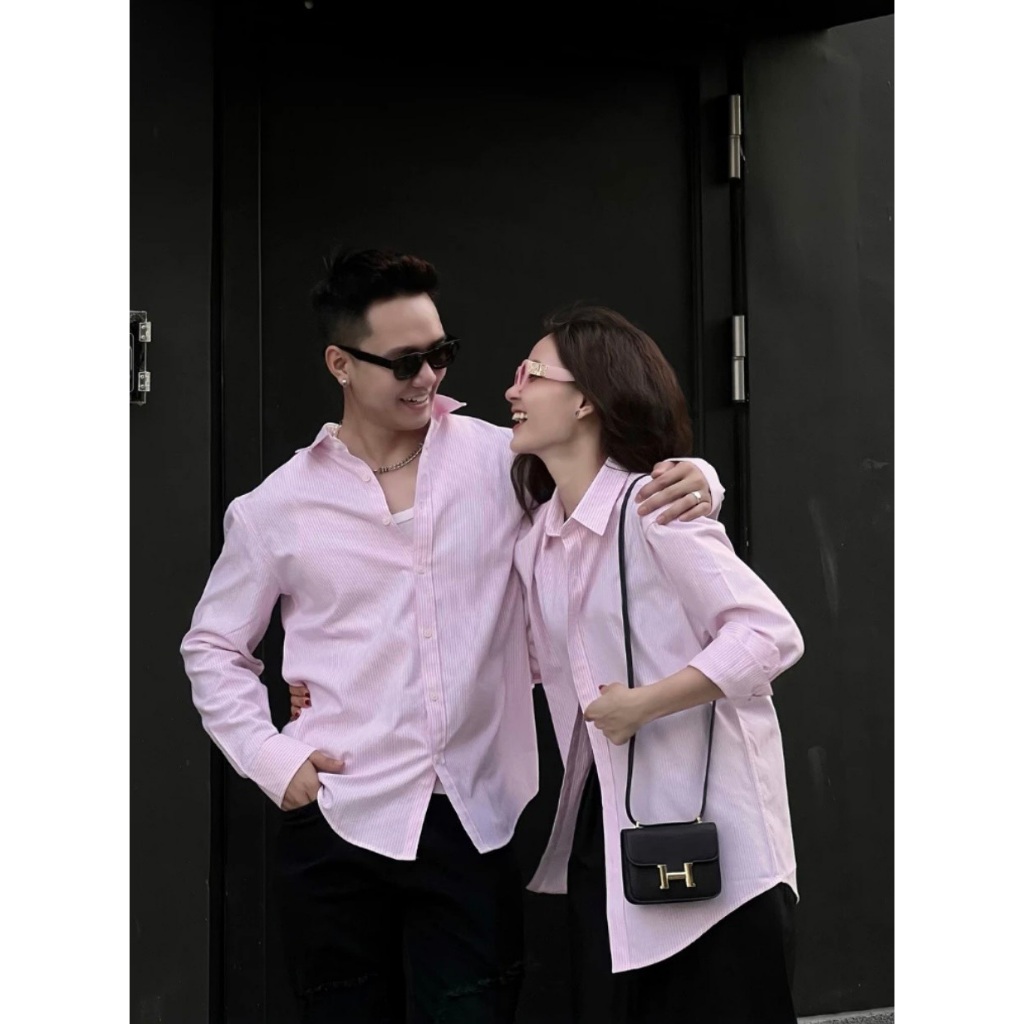 Áo Sơ Mi Kẻ Sọc Tay Dài Nam Nữ Hàn Quốc Local Brand KATHOLIC Chất Liệu Oxford Form Rộng 3 Màu Xám, Hồng, Xanh KAT012 | BigBuy360 - bigbuy360.vn