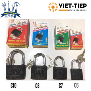 Khóa việt tiệp, khóa gang việt tiệp chính hãng - cầu 6 7 8 10