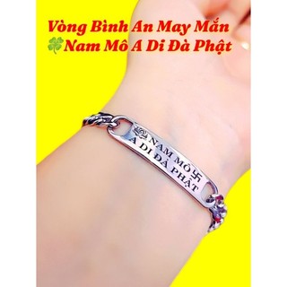 Vòng tay titan nam mô a di đà phật, lắc tay a di đà phật