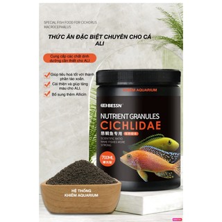 Cám Ali BESSN hộp 450g mẫu mới nhất với lượng đạm cao- Thức ăn chuyên dụng cá Ali Cichlid BESSN