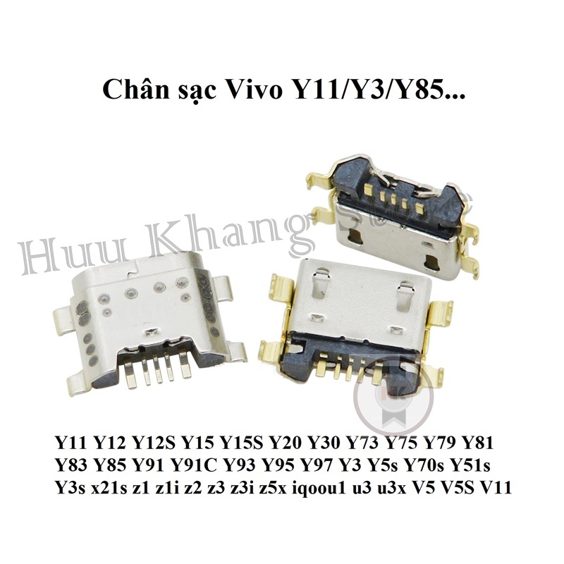 (Set 5c) Chân sạc vivo Y11 Y12 Y12S Y15 Y15S Y20 Y30 Y73 Y75 Y79 Y81 Y83 Y85 Y91 Y91C Y93 Y95 Y97 Y3 Y5s Y70s Y3s x21s