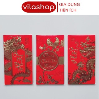Lì xì tết 2025, lì xì đỏ 3d rồng thần tài chúc mừng năm mới mẫu mới nhất tết ất tị 2025