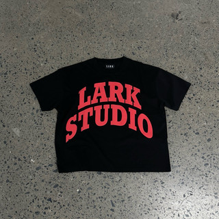 Áo Thun LarkStudio “Be Real” Boxy Tea Red/White/Black