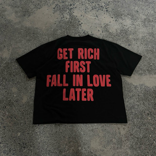 Áo Thun LarkStudio “Be Rich” Boxy Tee Black/White