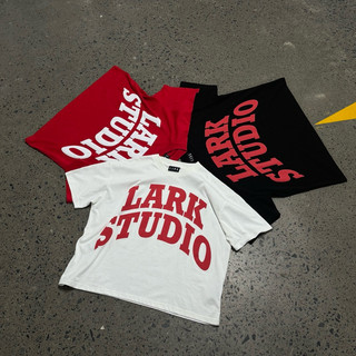 Áo Thun LarkStudio “Be Real” Boxy Tea Red/White/Black