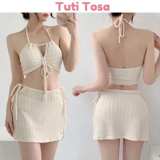   Hàng Quảng Châu - Hỏa tốc - Che tên  Bikini ba mảnh thời trang và sexy đi biển đi hồ bơi có mút ngực 9331 