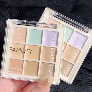 Bảng triệt sắc Famoty kem che khuyết điểm 9 ô concealer nội địa trung F10 Sammi beauty 