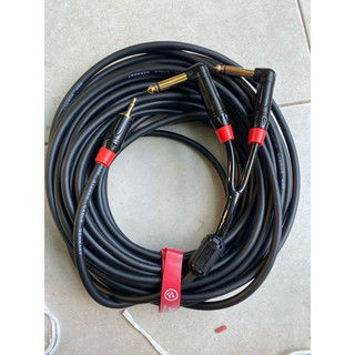 Sợi phát nhạc đầu 3.5 ra 2 đầu 6ly cong loại tốt